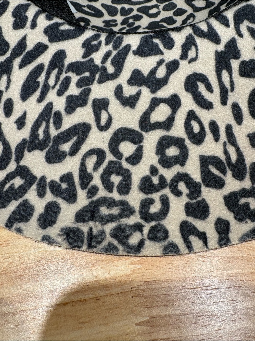 Something Special Leopard Print Wide Brim Sun Hat Polyester Cream and Black - Picture 8 of 8